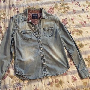 Denim button-down